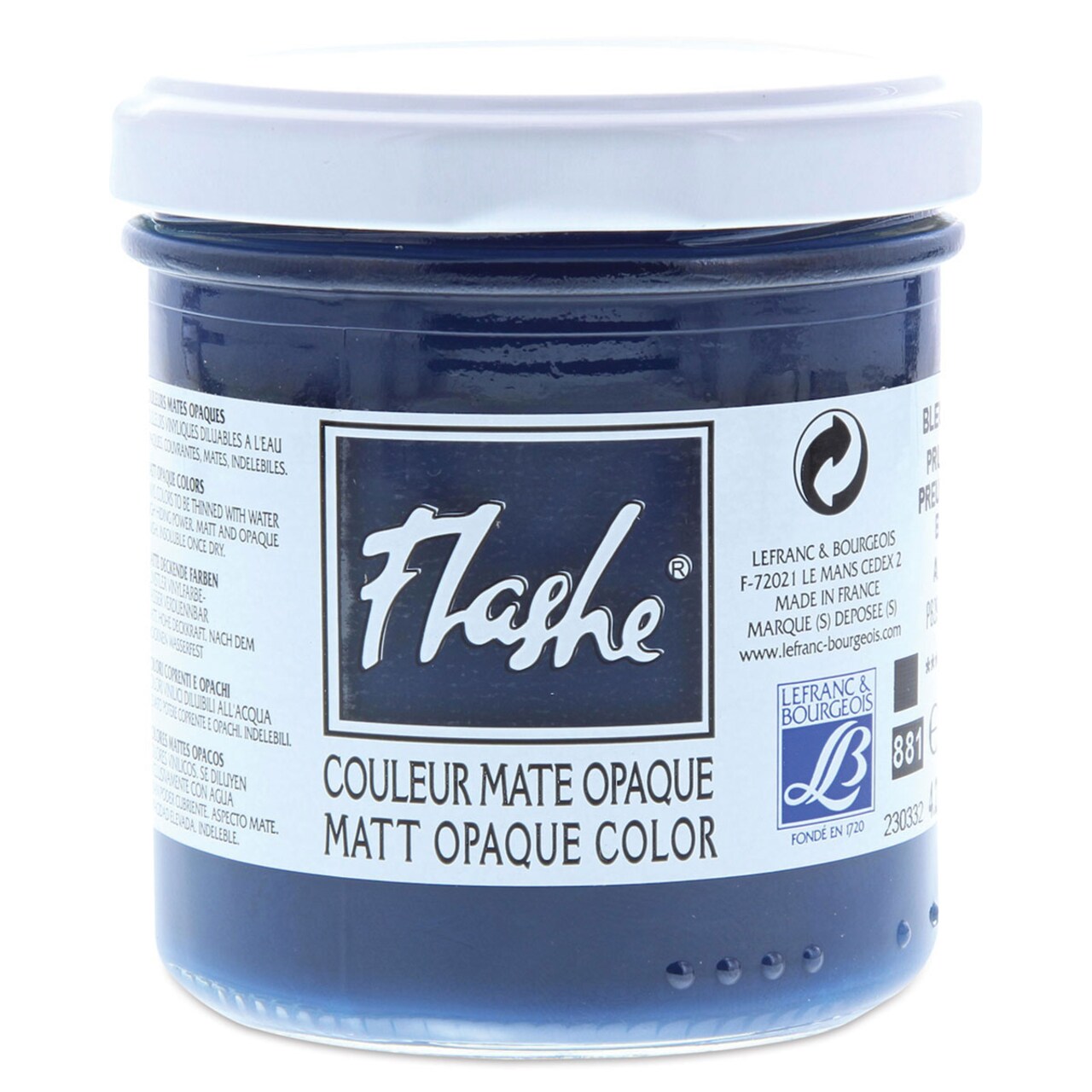 Lefranc & Bourgeois Flashe Vinyl Paint - Prussian Blue Hue, 125 ml jar
